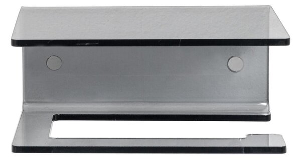 Portarotolo da Bagno In Plexiglass CLIO TOILET STAND Dimensioni 16x11x h 6,5 cm - peso 0.3 kg Colore Grigio Fume