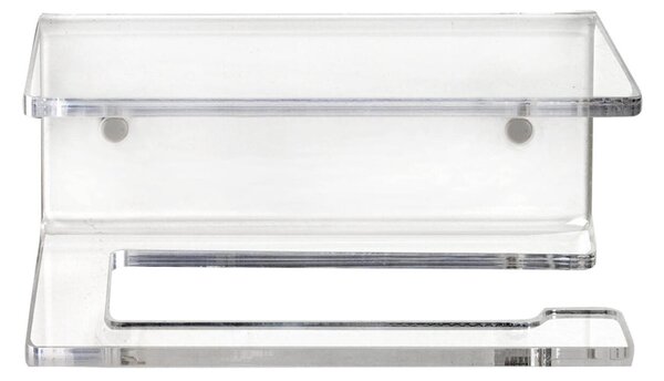 Portarotolo da Bagno In Plexiglass CLIO TOILET STAND Dimensioni 16x11x h 6,5 cm - peso 0.3 kg Colore Trasparente