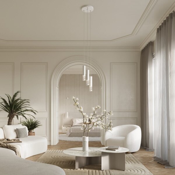 Sollux SL.1689 - Lampadario a sospensione con filo LAMI 3xGU10/10W/230V bianco