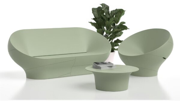 Sofa Struttura Leggera e Robusta di Design VERA Dimensioni 200x91x h 80 cm -peso 35 kg richiama la grazia di un giardino zen colore Granato