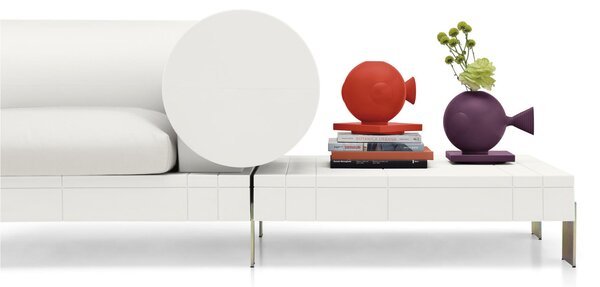Contenitore Dotato di Foro PER FIORI RECISI FUGU di Design Dimensioni 20x28,.5x h 22 cm vaso, a portaoggetti o a elemento decorativo colore bianco