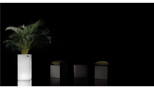 Cassetta rettangolare per fiori LOTO Dimensioni 40x80x h 40 cm -peso 7 kg interno ed Esterno colore Argento