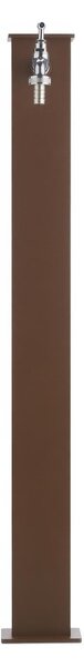 Fontana da Giardino con Rubinetto Forma Rettangolare Dimensioni 11x15xh 82 cm con tubo rubinetto, Colore Ruggine