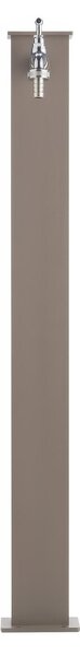 Fontana da Giardino con Rubinetto Forma Rettangolare Dimensioni 11x15xh 82 cm con tubo rubinetto, Colore Tortora
