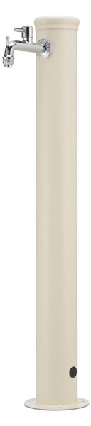Fontana da Giardino con Rubinetto Forma Rotonda Dimensioni 30x16xh 101 cm - peso 2,5 kg con tubo rubinetto, Colore Avorio