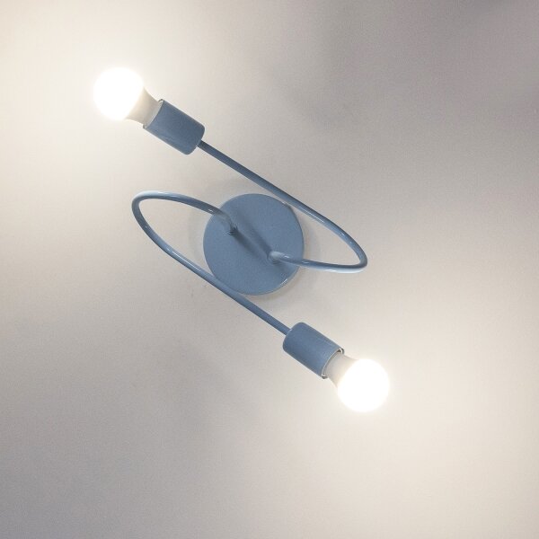 Plafoniera OXFORD 2xE27/15W/230V blu