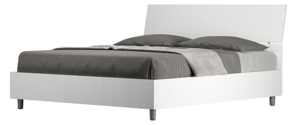 Letto matrimoniale In con Doppio Contenitore DEMAS Testata INCLINATA Dimensioni 167x214XH 90 cm stile Minimal ed essenziale Bianco Frassino