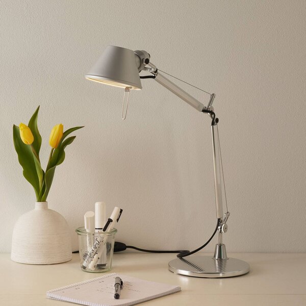 Artemide Lampada da scrivania Tolomeo Micro, Alluminio / Grigio / Zincato, Studio / Ufficio, Alluminio, Design, Lampada da tavolo