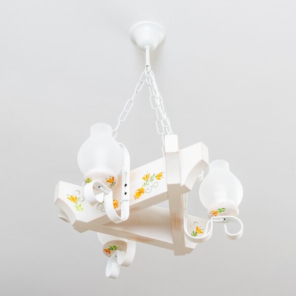 Brilagi - Lampadario a catena QUEEN 3xE14/40W/230V faggio/crema