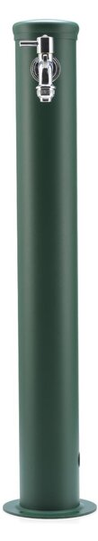 Fontana da Giardino con Rubinetto Dimensioni 16x30x85 cm - peso 7,5kg con tubo rubinetto, Garantita contro la ruggine Colore Verde