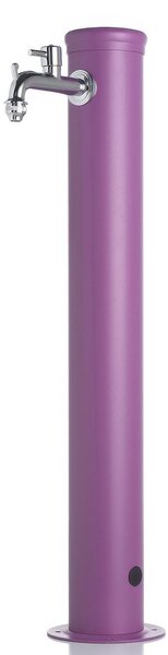 Fontana da Giardino con Rubinetto Dimensioni 16x30x85 cm - peso 7,5kg con tubo rubinetto, Garantita contro la ruggine Colore Viola