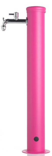 Fontana da Giardino con Rubinetto Dimensioni 16x30x85 cm - peso 7,5kg con tubo rubinetto, Garantita contro la ruggine Colore Ciclamino