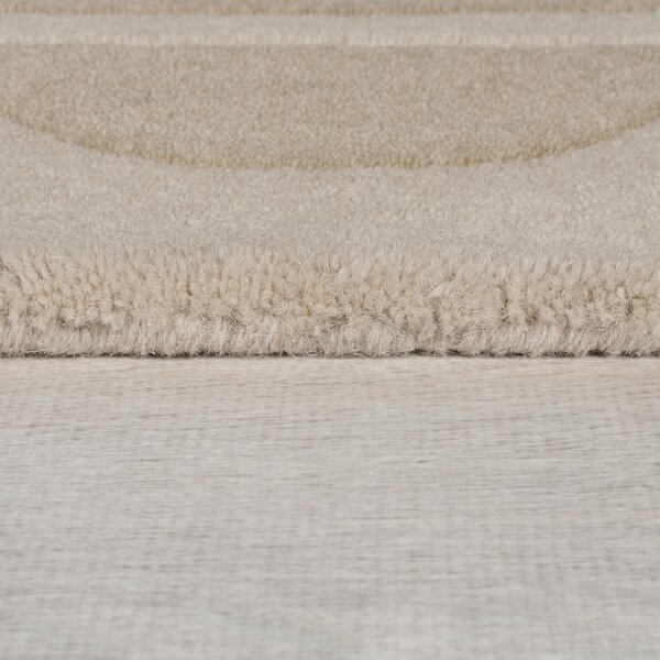 Tappeto in lana di colore naturale 80x230 cm Scallop - Flair Rugs
