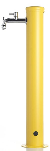 Fontana da Giardino con Rubinetto Dimensioni 16x30x85 cm - peso 7,5kg con tubo rubinetto, Garantita contro la ruggine Colore Giallo