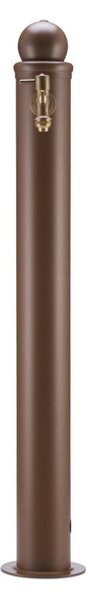 Fontana da Giardino con Rubinetto Stile Romantico Dimensioni 16x30xh107 cm - peso 5,5kg con tubo rubinetto, Garantita contro la ruggine Colore Ruggine