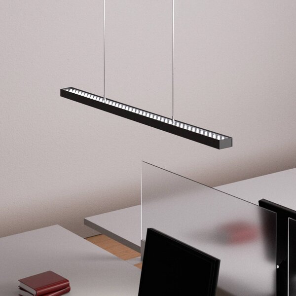 Lampada LED a sospensione da ufficio Jolinda, nero, 118 cm, alto/basso Jolinda Arcchio, Nero, Studio / Ufficio, Alluminio, Moderno