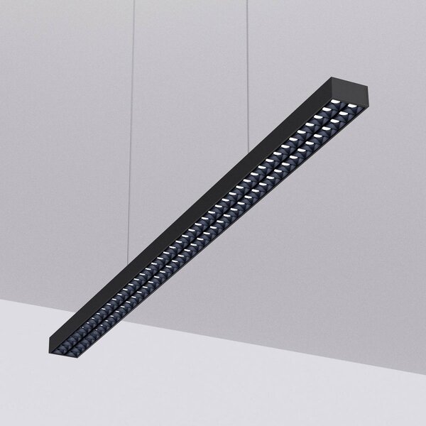 Lampada LED a sospensione da ufficio Jolinda, nero, 118 cm, alto/basso Jolinda Arcchio, Nero, Studio / Ufficio, Alluminio, Moderno