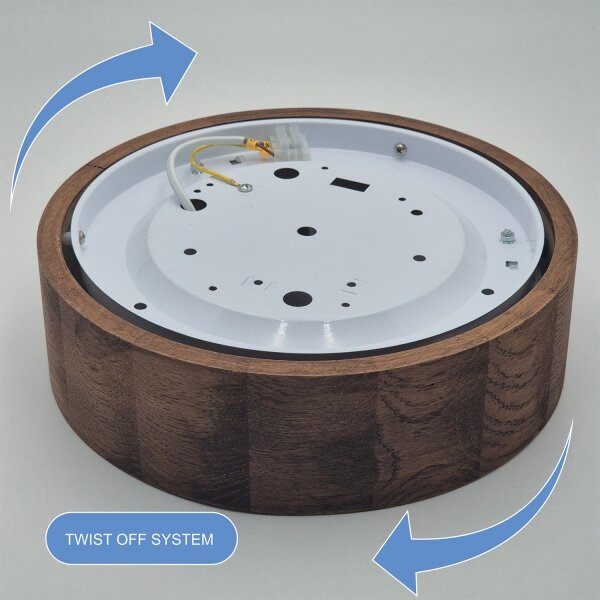 Brilagi - Plafoniera LED RGBW dimmerabile CARVALHO 1xE27/9W/230V Wi-Fi rovere diam. 27,5