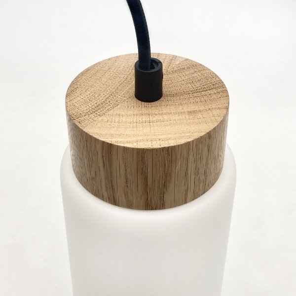 Lampada a sospensione con cavo MARKUS 1xE27/15W/230V nero/rovere