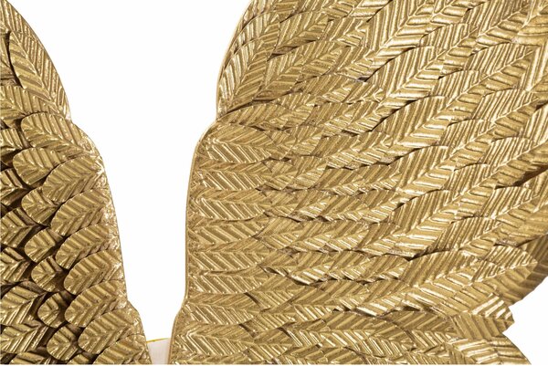 Coppia di pannelli decorativi 3D da parete raffiguranti un paio di ali, ALI LIGHT, 37,5x3,5x 100 cm peso 3,000 kg colori oro