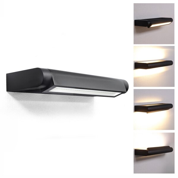 Brilagi - Lampada da parete LED per esterni SALERNO LED/12W/230V 35,5 cm nero IP65