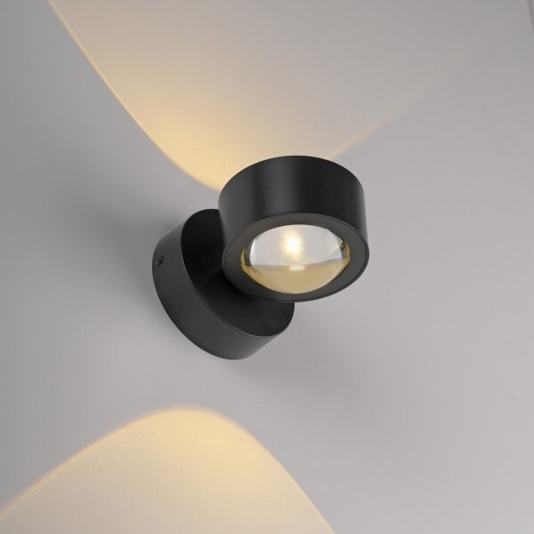 Schöner Wohnen 19331-18 - Lampada da parete LED CHIA 2xLED/2W/230V, nero