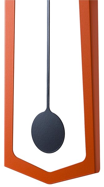 Orologio a Pendolo In Metallo Verniciato AIKA � Il Ritmo del Tempo Dimensioni 18�4,2� h 54 cm in Metallo verniciato design contemporaneo colore ORANGE RAL 2009