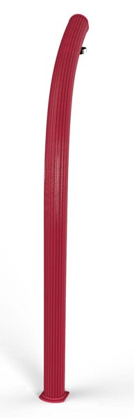 Doccia da Giardino in Alluminio con Miscelatore e Lavapiedi JOLLY Dimensioni 15x12.5x h 226cm - peso 13 kg con Soffione Con Lavapiedi colore Rosso
