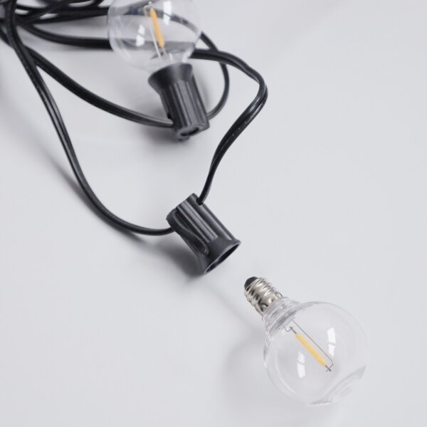 Brilagi - Catena luminosa decorativa LED da esterno GIRLANDA 10xE12 8m nera IP44 bianco caldo