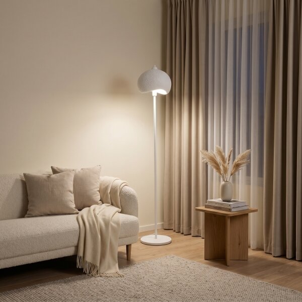 Brilagi - Lampada da terra WABI SABI 1xE27/40W/230V bianca