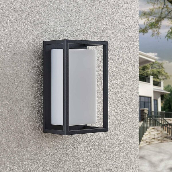 Applique da esterni a LED Ilirian Lucande, Nero, Alluminio, Moderno, Applique LED da esterni