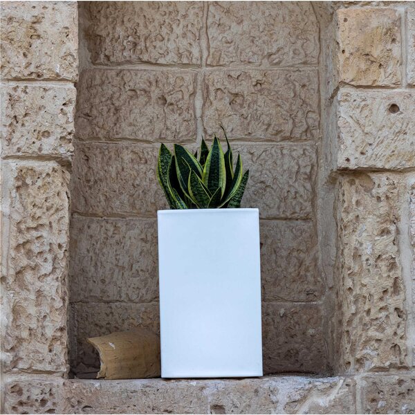 Fioriera, porta vaso h50 OASI Dimensione 30x30x h 50 cm per uso interno esterno peso 2 kg colore Crema