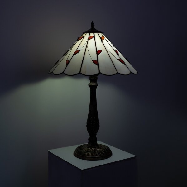 Brilagi - Lampada da tavolo Tiffany FOLIA in vetro colorato, 2xE27/60W/230V