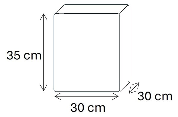 Colonna in polietilene, SWEET TABLE 35 Dimensioni 30x30x h35 cm ideale per un ambiente esterno ed interno colore bianco