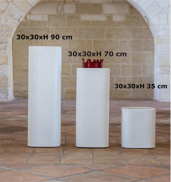 Colonna in polietilene, SWEET TABLE 35 Dimensioni 30x30x h35 cm ideale per un ambiente esterno ed interno colore Grafite