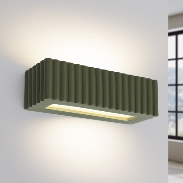 Sollux SL.1888 - Applique RIGATA 1xE27/15W/230V ceramica/verde