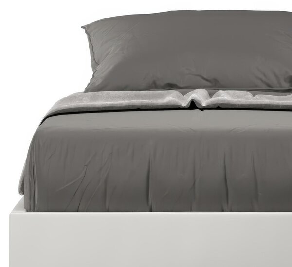 Letto Singolo Imbottito similpelle Modello AZELIA Senza Testiera Dimensioni 80x190 cm Posizionabile in Poco Spazio Essenziale Colore Bianco Frassino