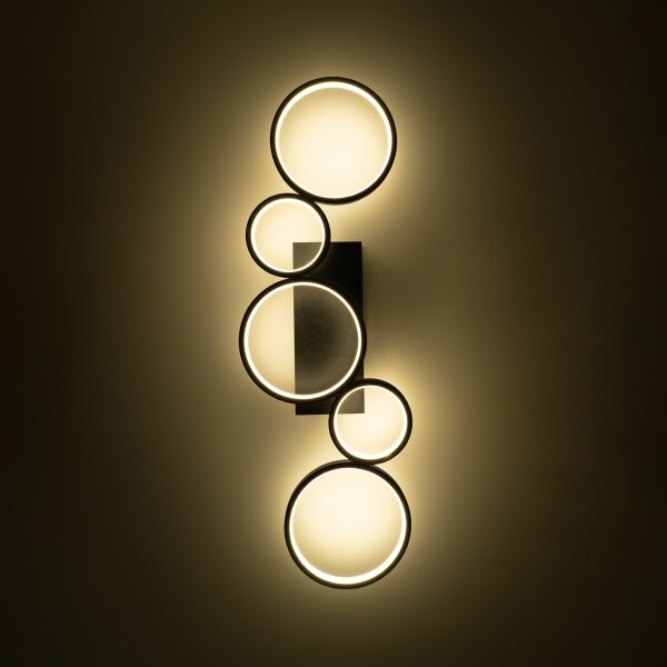 Brilagi - Plafoniera dimmerabile a LED RINGO LED/34W/230V nera + telecomando