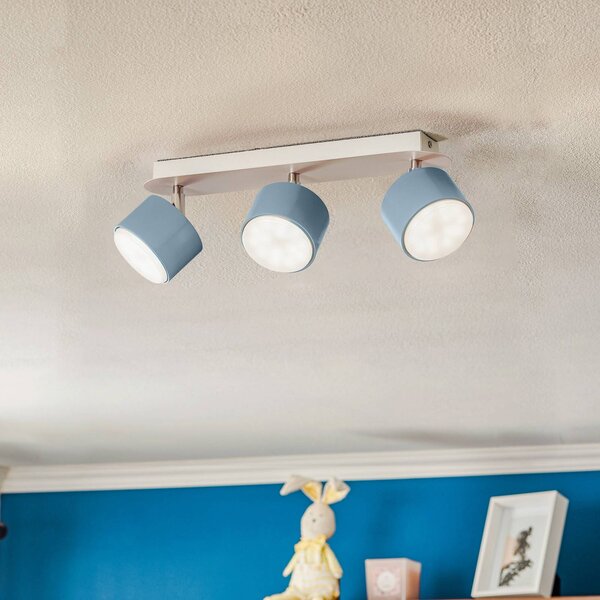 Faretto da soffitto Cloudy 3 luci blu Eko-Light, dimmerabile, Blu, Soggiorno / Sala da pranzo, Metallo, Giovanile, Faretto