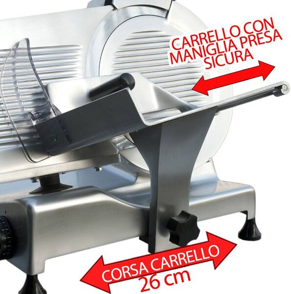 Affettatrice a Gravita Professionale per famiglia Lama da 300 T 150 watt
