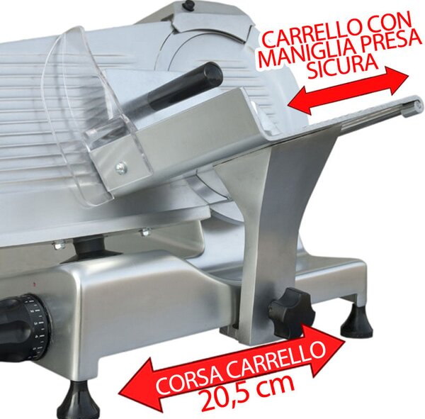 Affettatrice a Gravita Professionale per famiglia Lama da 250 T 150 watt