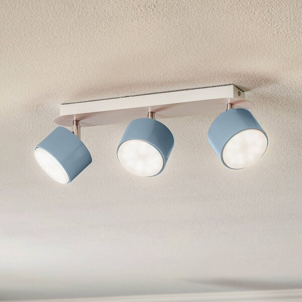 Faretto da soffitto Cloudy 3 luci blu Eko-Light, dimmerabile, Blu, Soggiorno / Sala da pranzo, Metallo, Giovanile, Faretto
