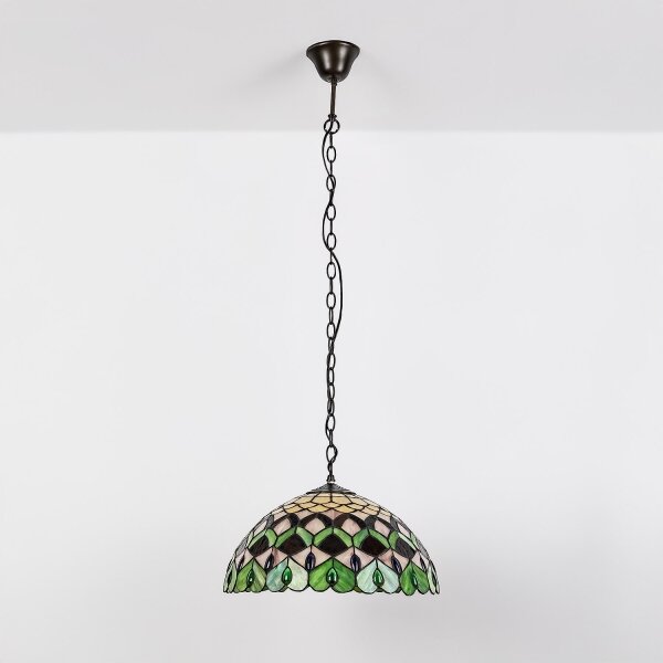 Brilagi - Lampadario in stile Tiffany a sospensione con catena MARGARET 2xE27/60W/230V