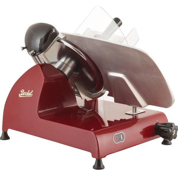 Affettatrice Elettrica domestica BERKEL RED LINE lama da 300 mm 63,5x47.5xh48,0 cm- peso 27 kg Affilatoi Incluso colore rosso