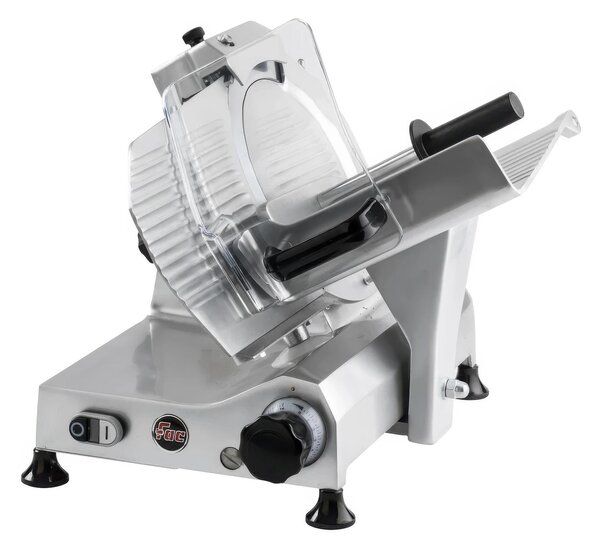 Affettatrice a Gravit� Professionale 300 AF R con affilatoio Fisso per lama 65x49xh 44 cm - Lama 300 mm -19,00 g in Fusione di alluminio