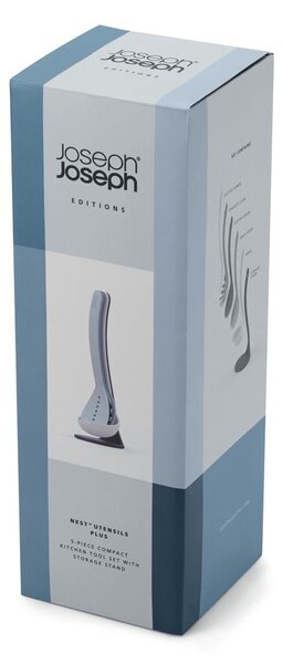 Set di 5 utensili da cucina blu con supporto Nest Utensils Plus Nest Sky - Joseph Joseph