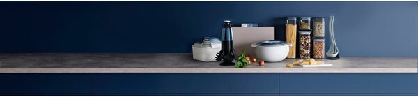 Set di 5 utensili da cucina blu con supporto Nest Utensils Plus Nest Sky - Joseph Joseph