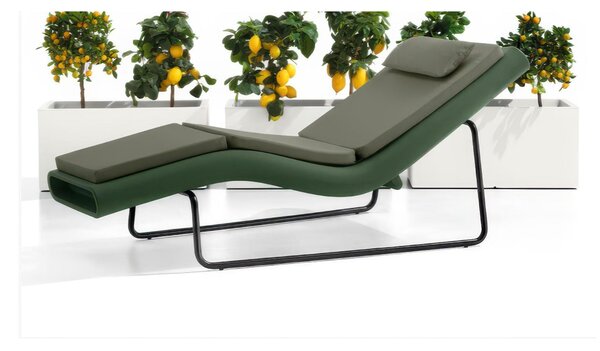 Lettino in resistente polietilene ESSE con Telaio Inox Dimensioni 185x73x h77 cm - struttura ergonomica pu� essere immerso nell'acqua colore perla