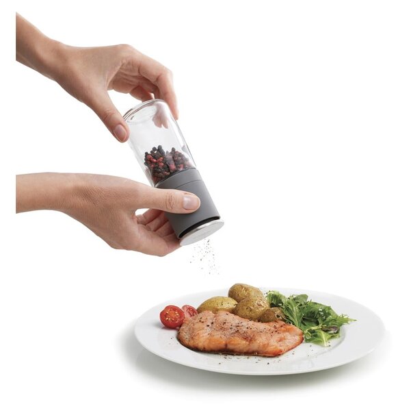 Set macina pepe e sale grigio in vetro 2 pz Duo – Joseph Joseph