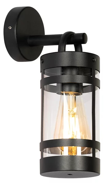 Lampada da parete per esterni industriale nera IP44 - Ruben
